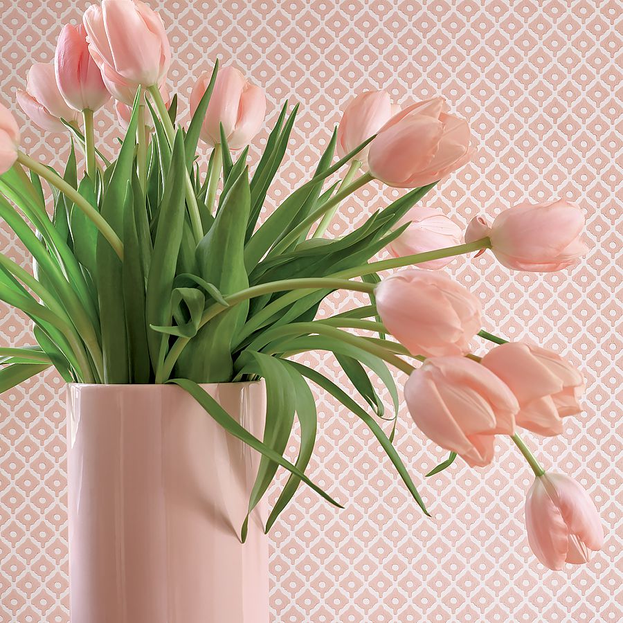 Colorful floral wallpaper can make any space look like a cottage.